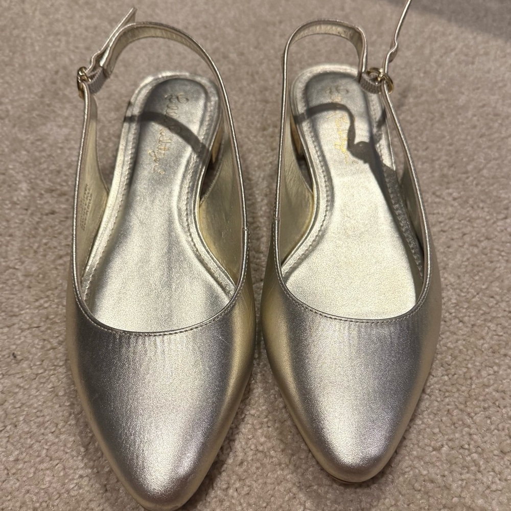 Lilly Pulitzer Metallic Slingback Flats